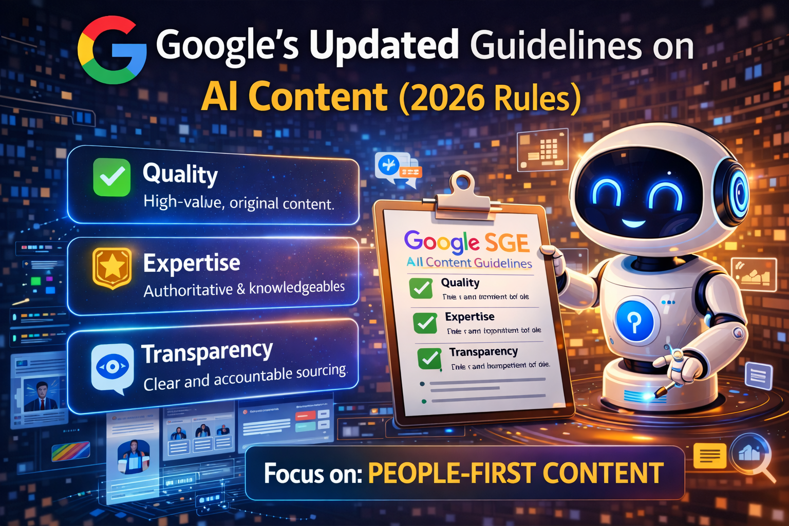 Dashboard showing Google Search Console analytics after the Helpful Content algorithm update