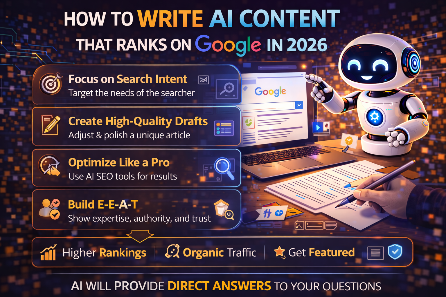 Graph showing AI content ranking success when properly edited by a human